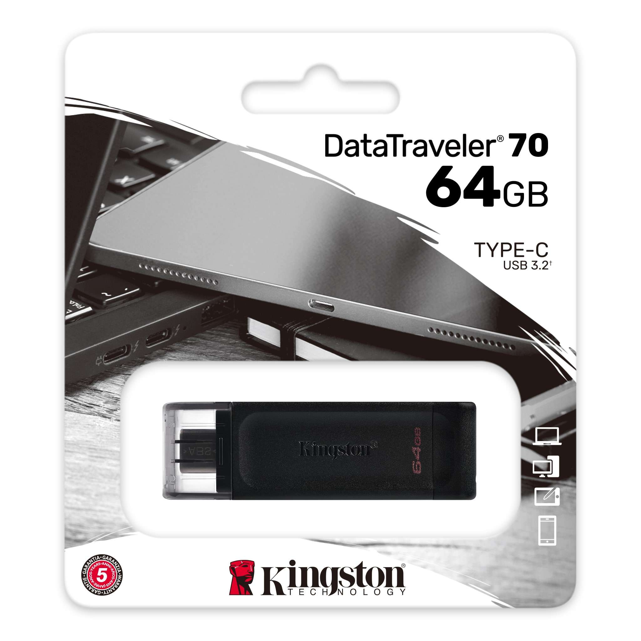 Kingston DataTraveler 70 USB-C USB-Stick 64GB