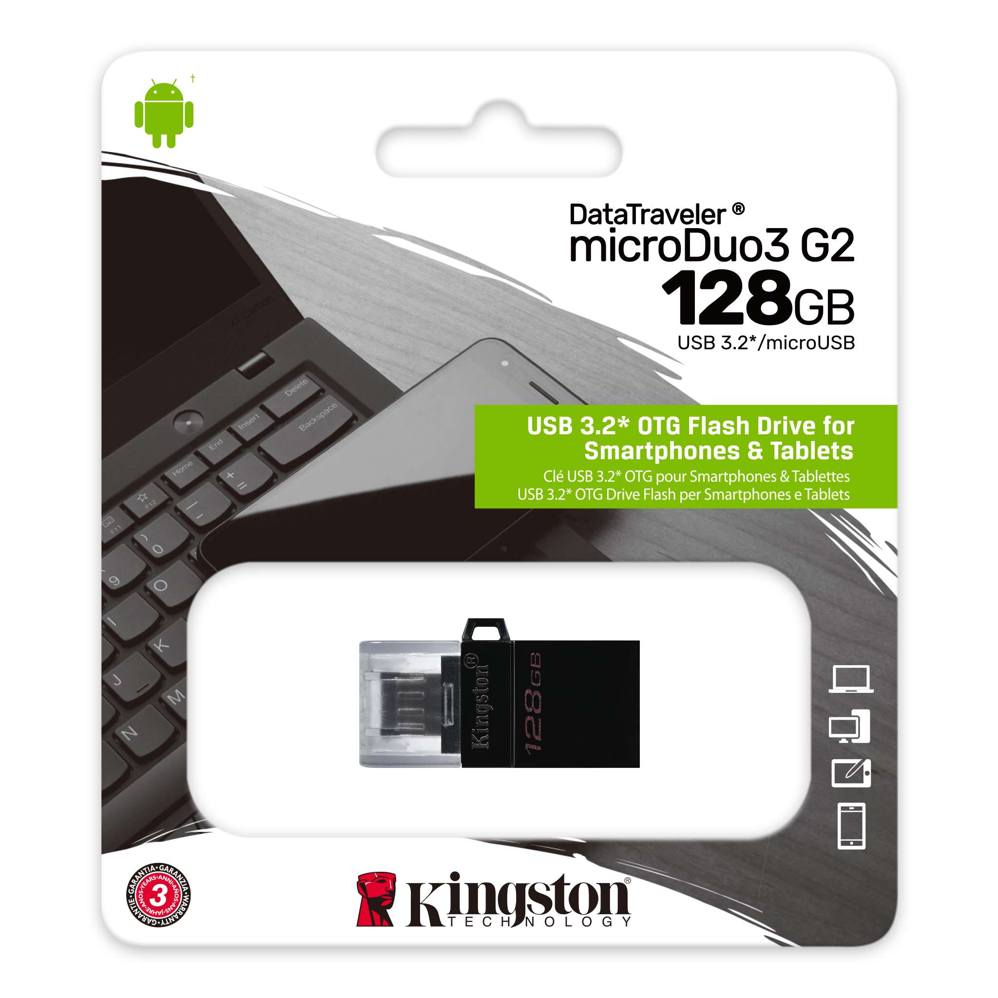 Kingston DataTraveler microDuo 3.0 G2 USB-Stick 128GB