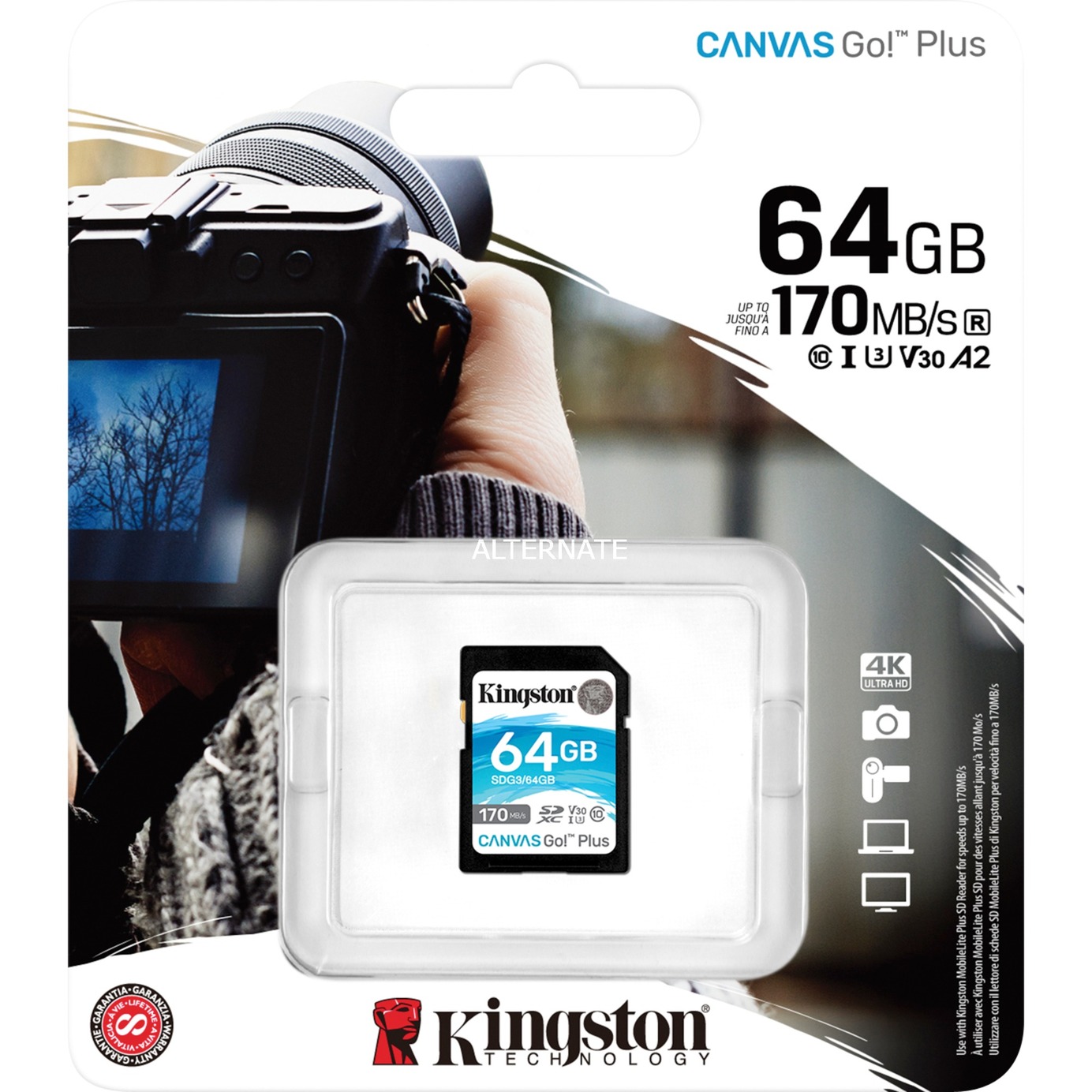 Kingston Canvas Go! Plus SD 4K Speicherkarte 64GB