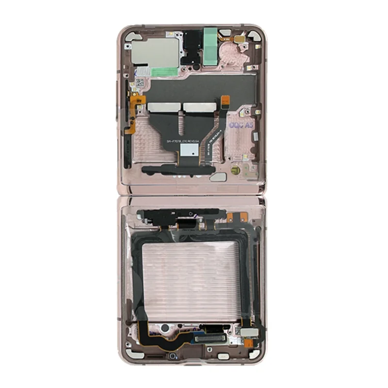 Original Samsung Galaxy Z Flip 5G SM-F707 LCD Display Touch Screen Rahmen Bronze