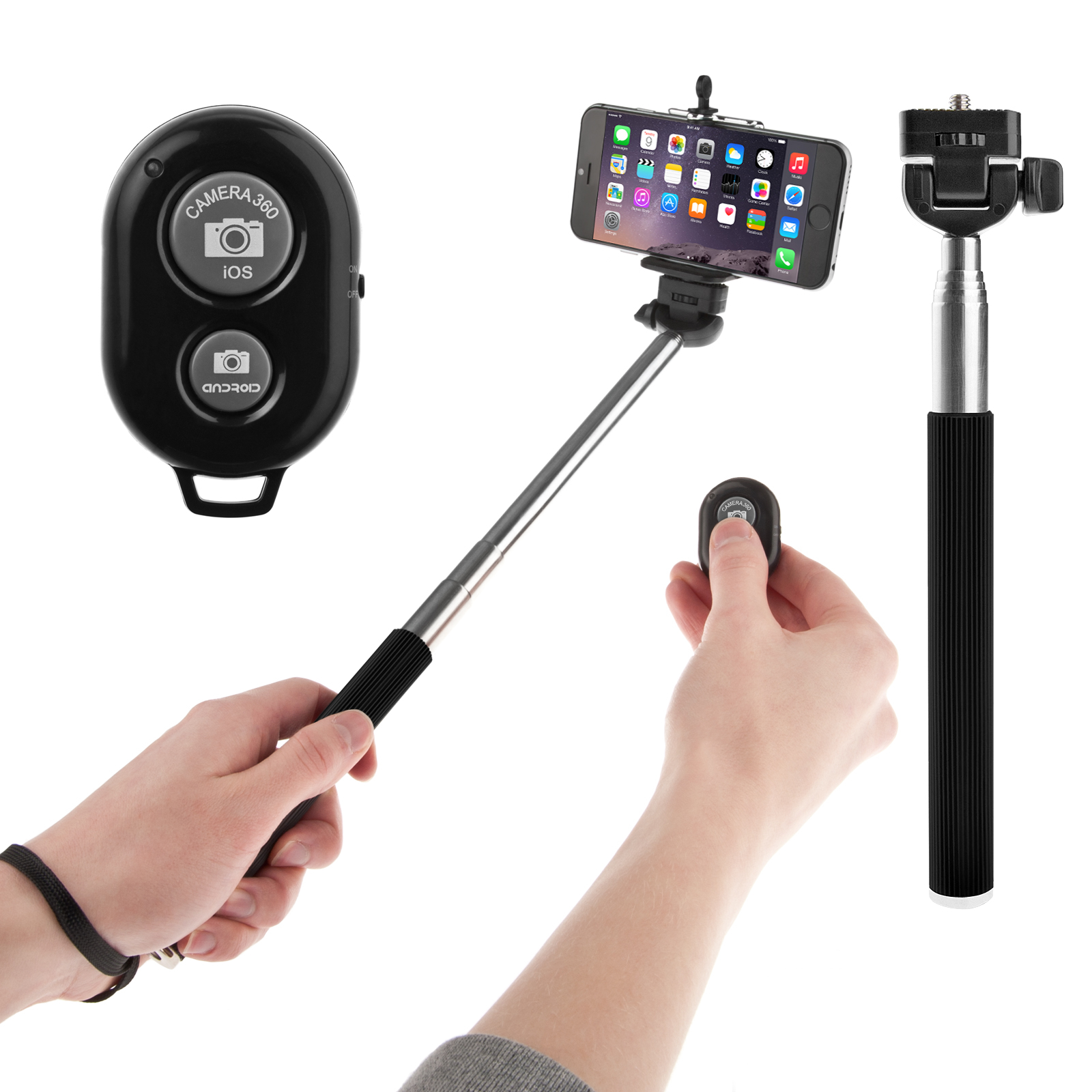 Selfie Stick Monopod Stange Bluetooth 
