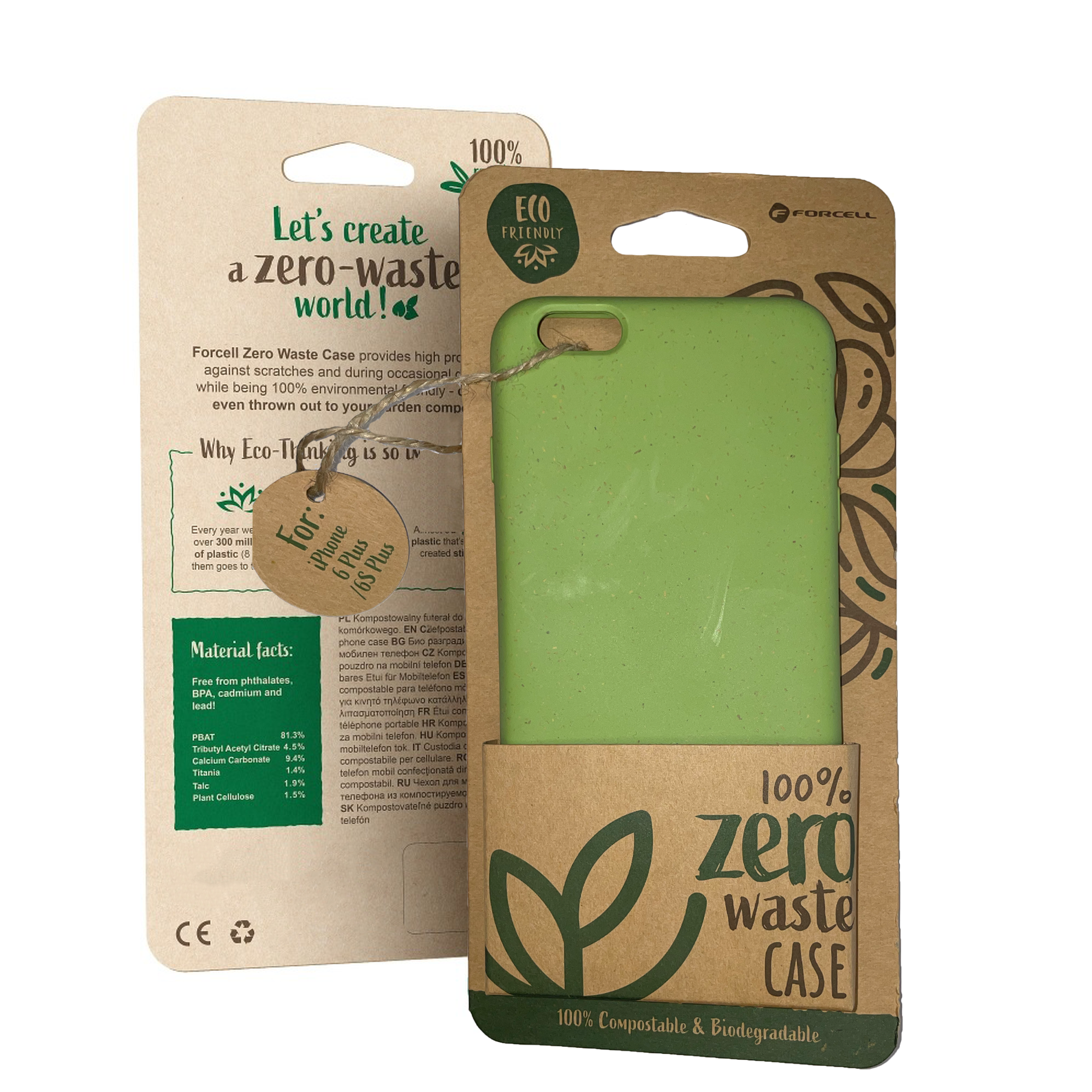 Nachhaltige Handyhülle Kompostierbare Eco Friendly Für iPhone 6 / 6s Grün