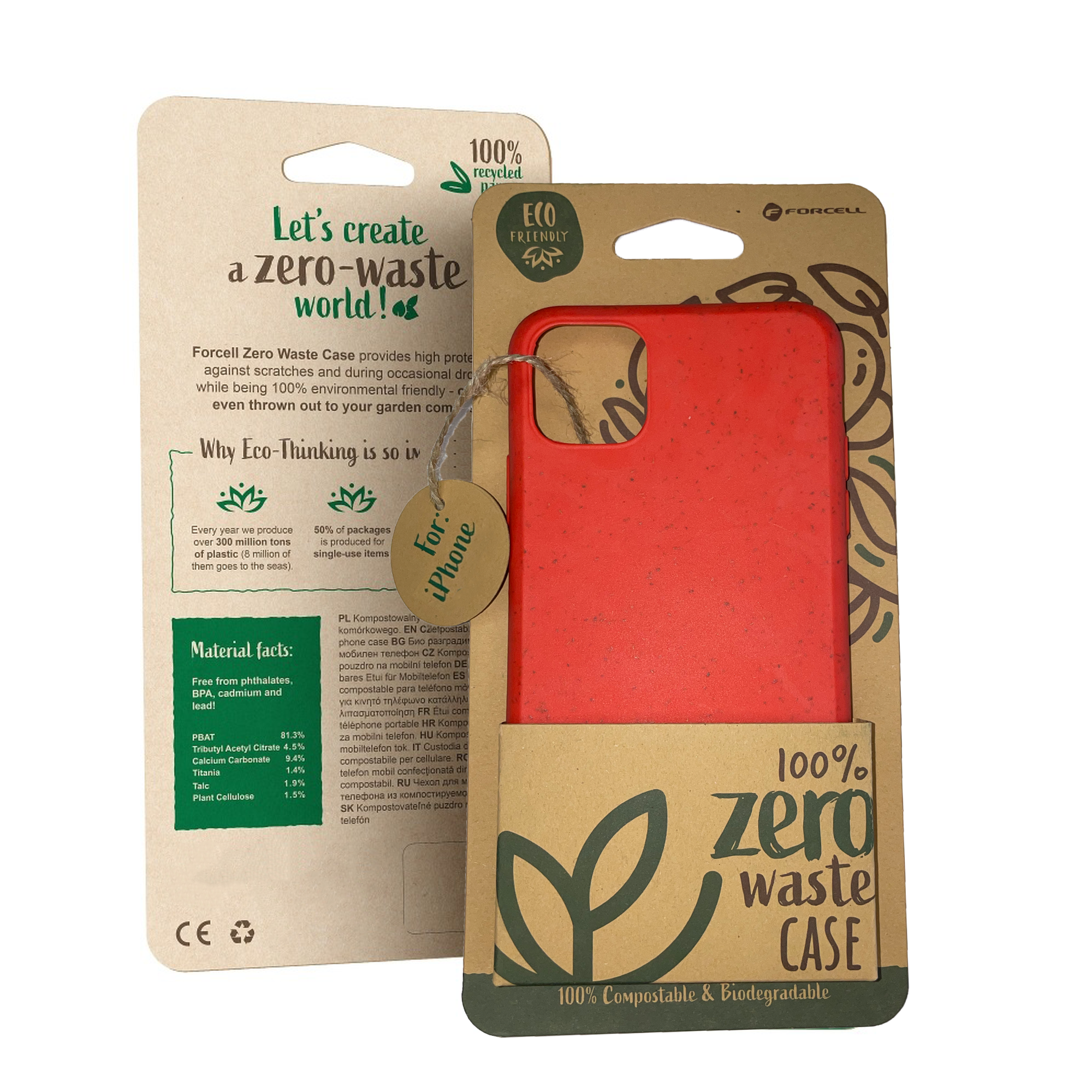 Nachhaltige Handyhülle Kompostierbare Eco Friendly Für iPhone 12 Pro Rot