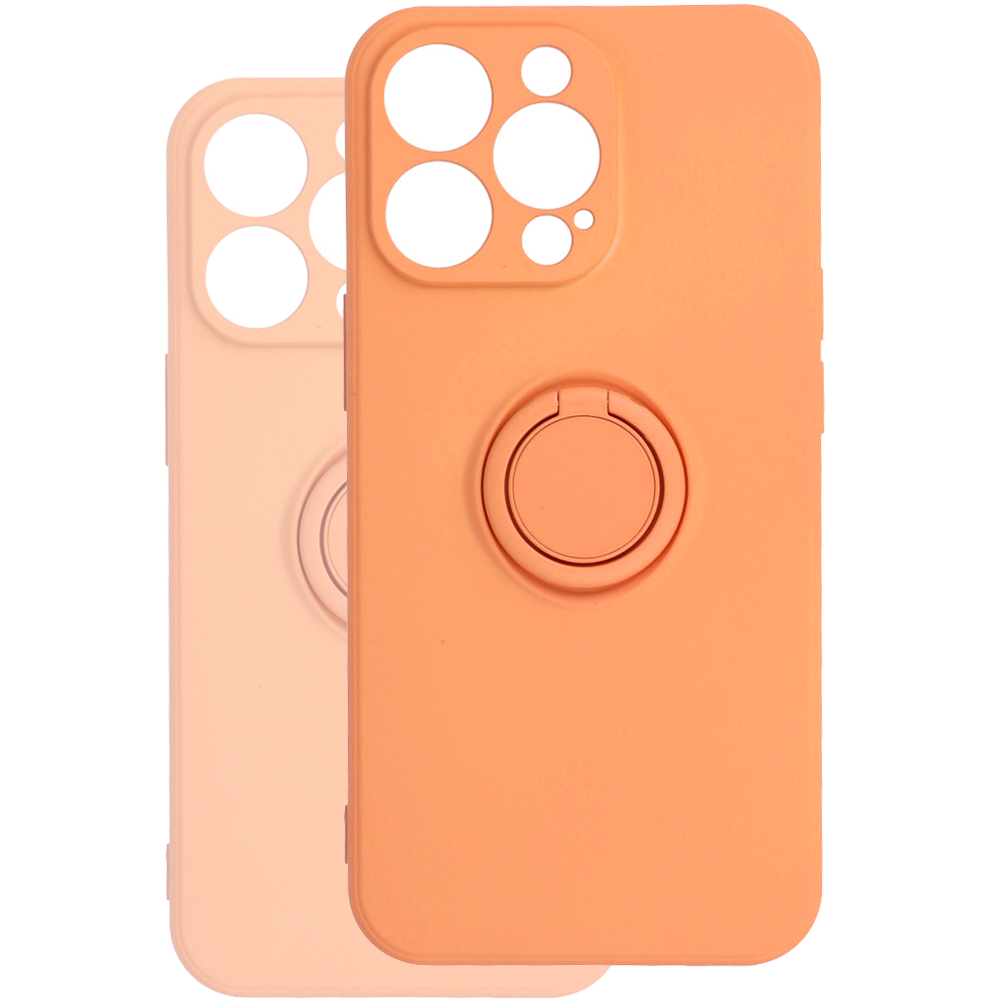 Silikon Ring Case Handy Tasche Handyhülle Magnet für Samsung Galaxy A03 Orange