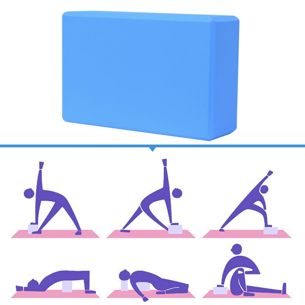 Yogablock Schaumstoff  Yogastein Pilates Fitness Dunkel Blau
