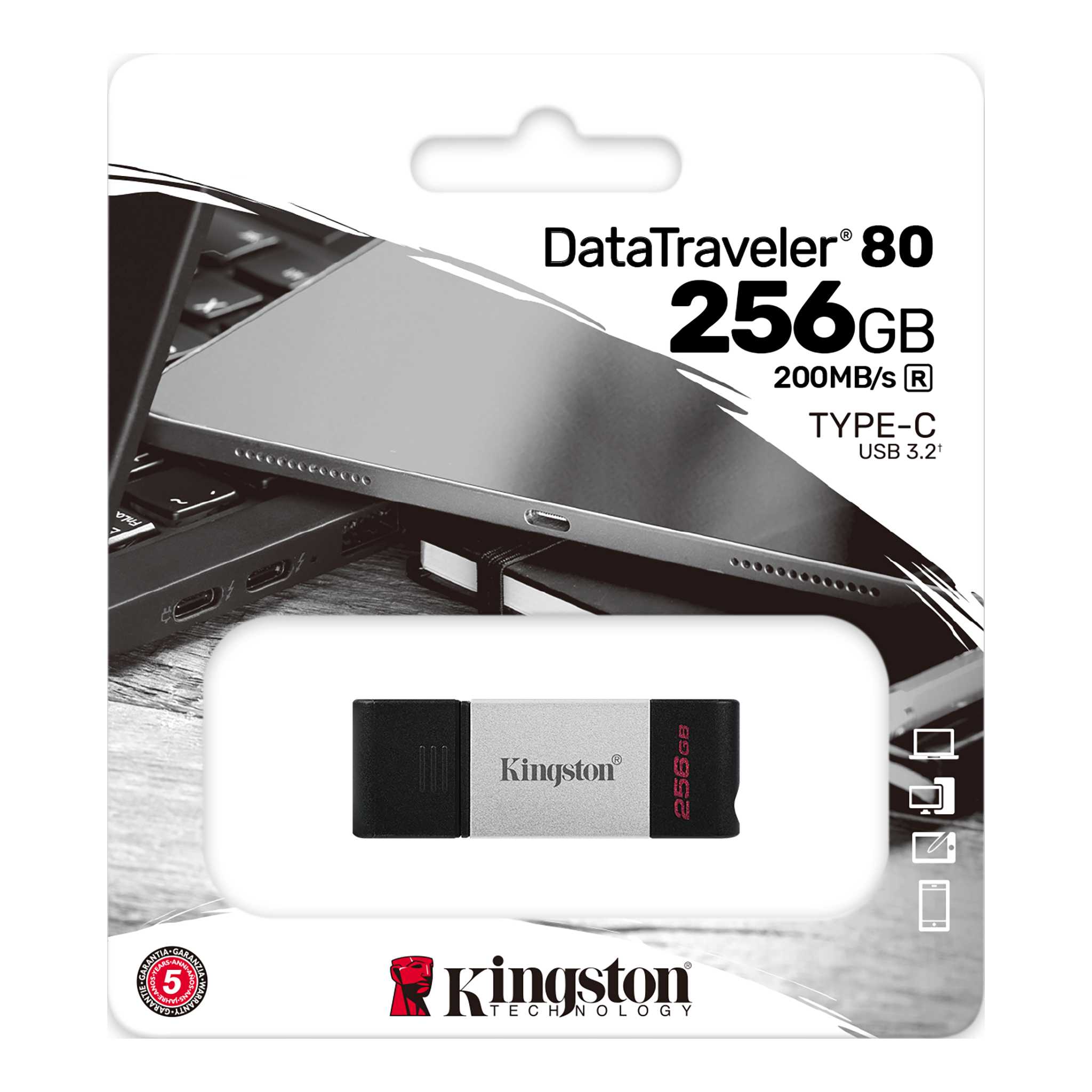 Kingston DataTraveler 80 USB-C USB-Stick 256GB