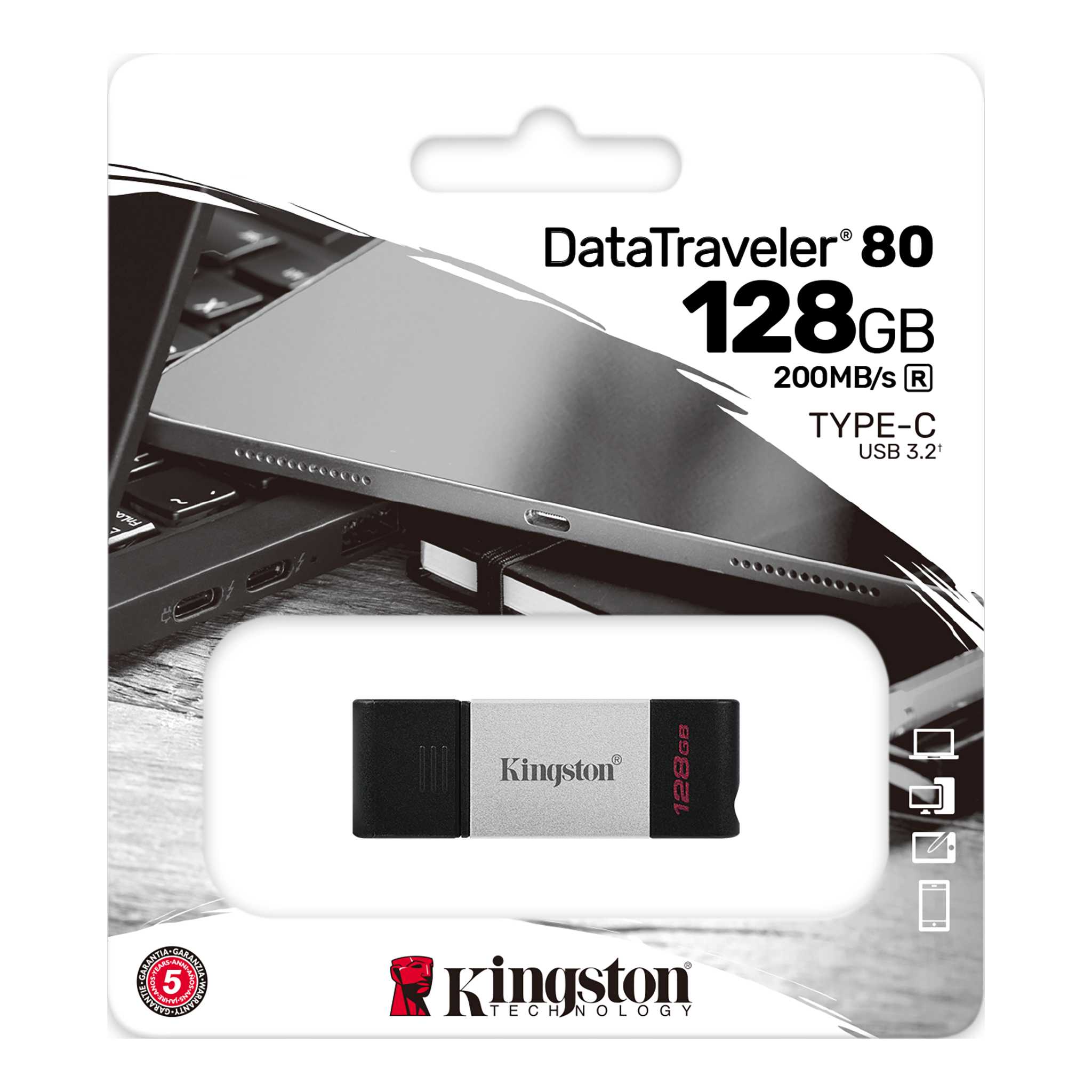 Kingston DataTraveler 80 USB-C USB-Stick 128GB